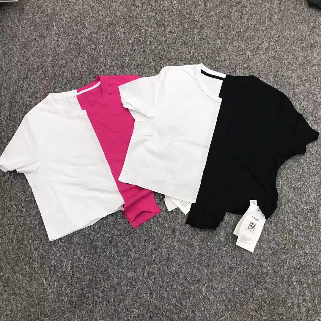 【依诺原创】新款净版夏季时尚百搭拼色休闲简约短袖   ZG1-01