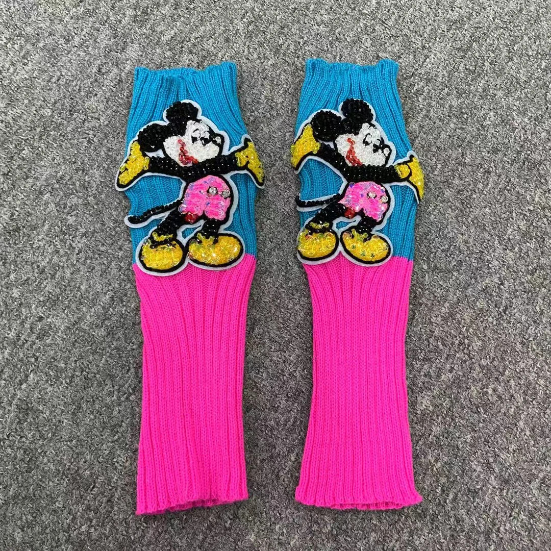 【依诺原创】重工钉珠米奇袖套脚套手套     ZG24489