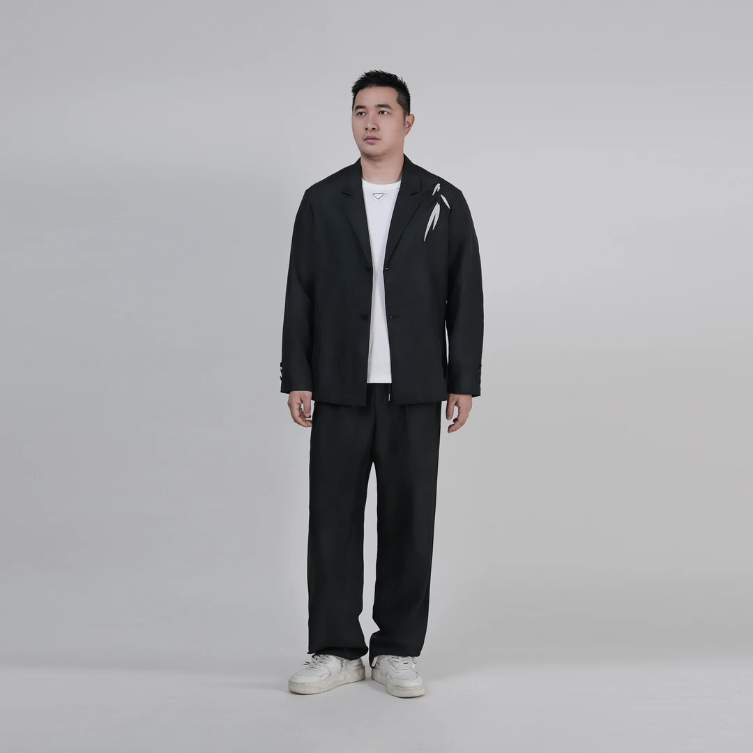马丁叔叔 夏季新款新中式国风休闲百搭防晒西装西服套装