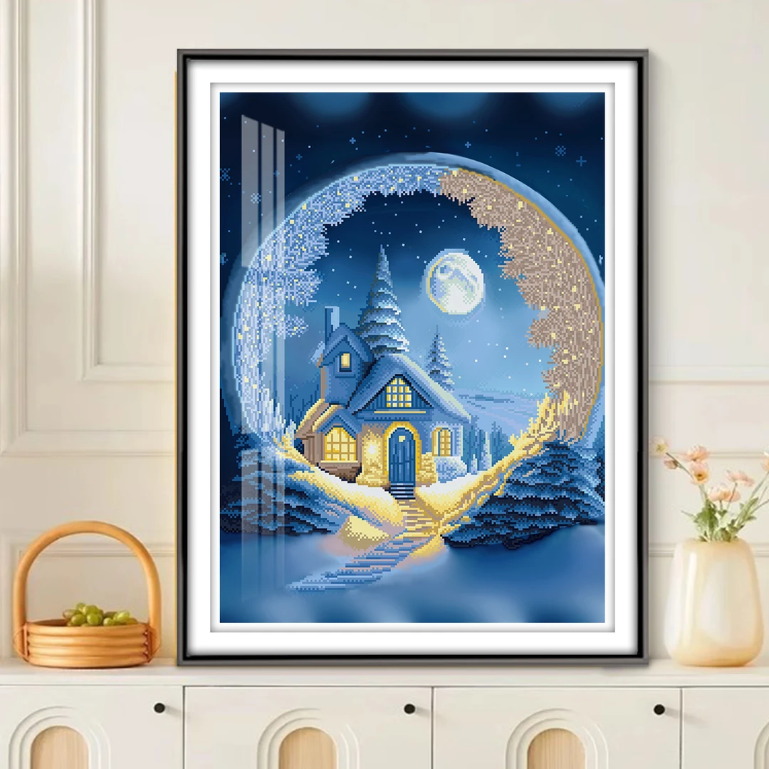 冬堡奇缘十字绣2025爆款客厅卧室温馨简约风刺绣年轻人diy手工绣