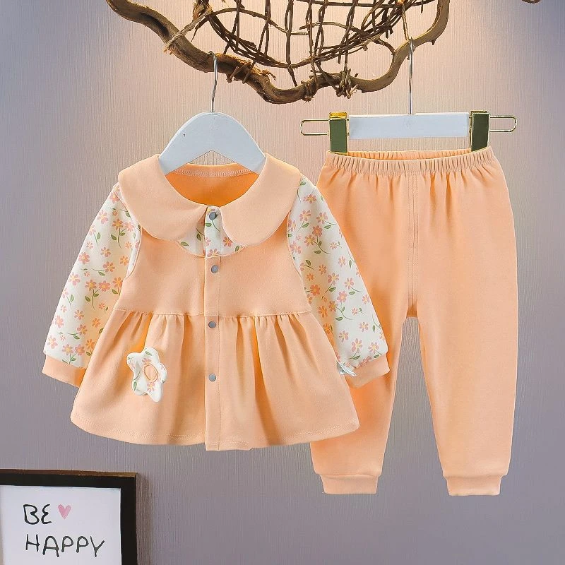 女童秋装套装2023新款儿童洋气时髦1-2一3岁春秋小童女宝宝两件套