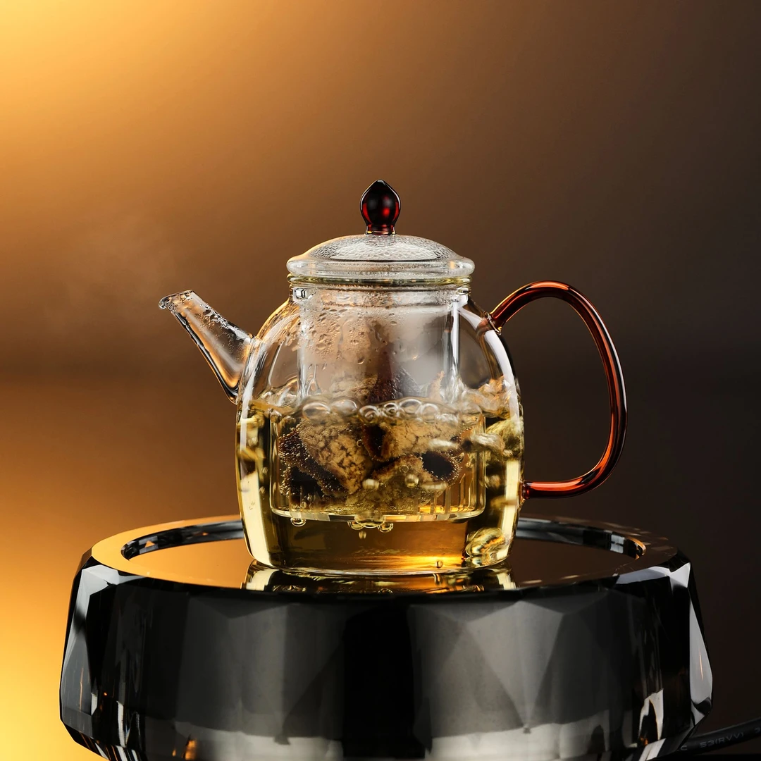 禾器晶彩·宴臣壶（内胆款）玻璃泡茶壶茶具茶水分离茶壶亲容量：270m