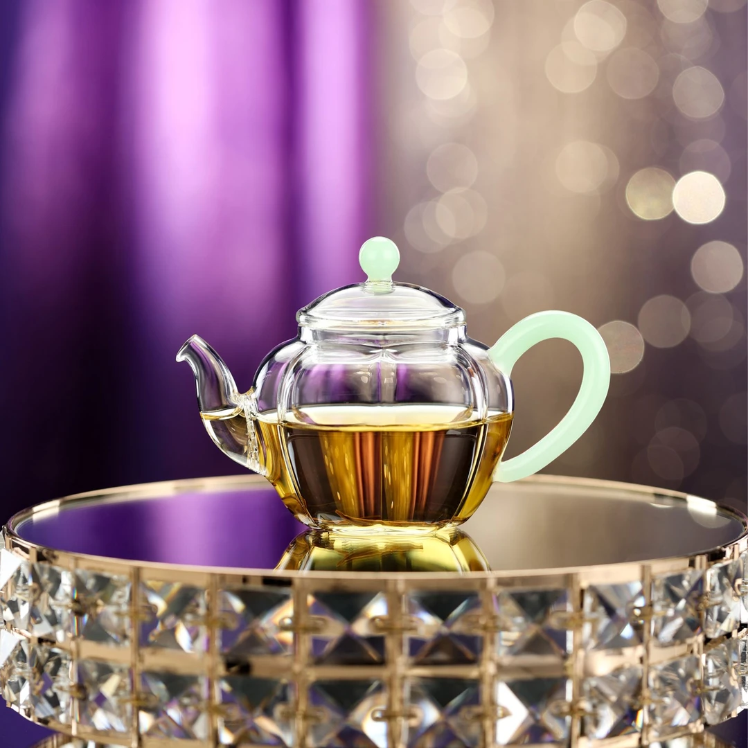 禾器玉·莲华壶揽遇玉系列高硼硅玻璃小泡壶建议容量：泡禾器茶具