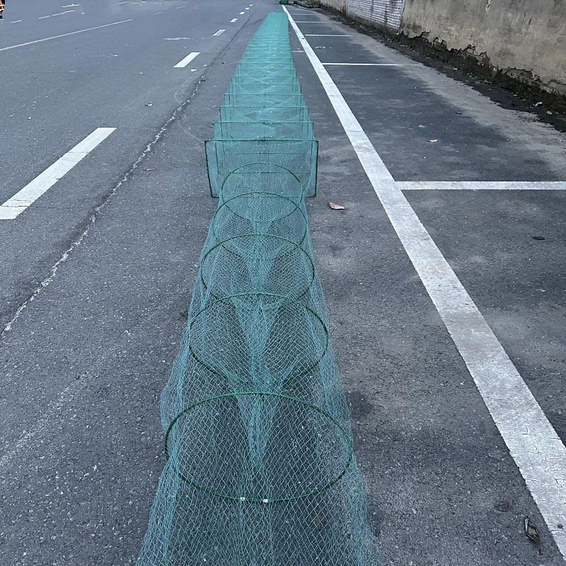 40x60大地笼捕鱼鱼龙虾网折叠有结网河虾笼螃蟹笼渔网黄鳝地笼