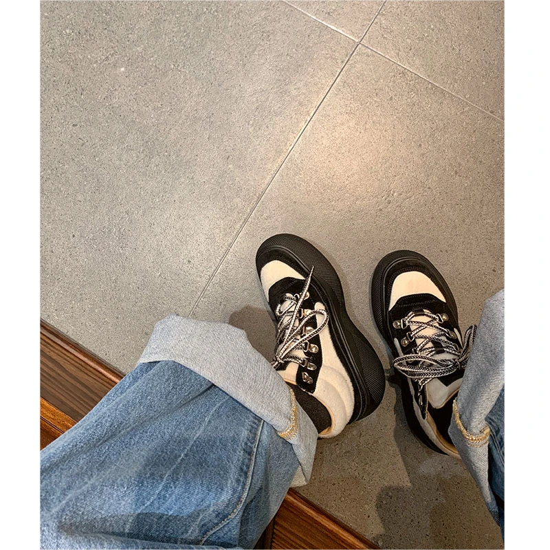 吕小布 |6号返场滑雪鞋 小香风冬季增高运动鞋0260