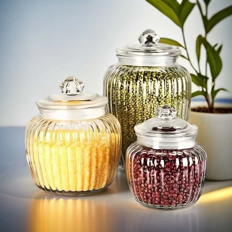 玻璃瓶子玻璃罐子带盖玻璃密封罐腌咸菜泡菜坛子厨房干果罐食品罐