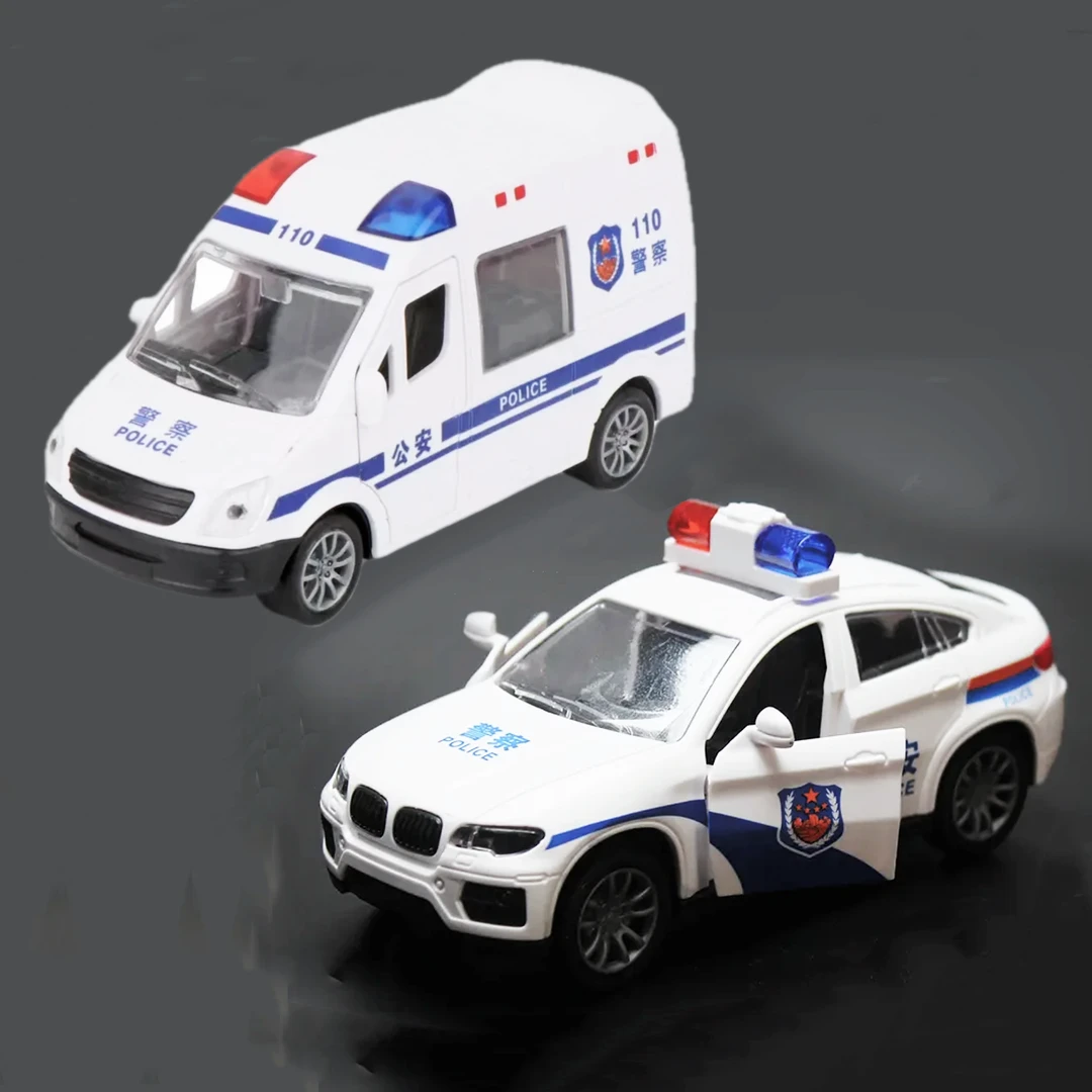 儿童惯性宝马警察车+警察行动款2只装