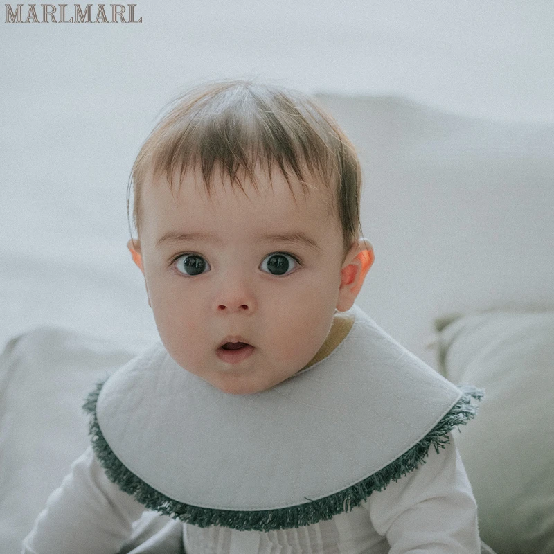 MARLMARL新品宝宝围兜新生儿纯棉口水巾围嘴可旋转新grid04