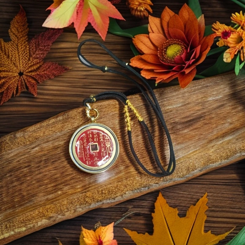 铜吊坠 山贵花钱生肖吊坠脖挂车挂家居挂件