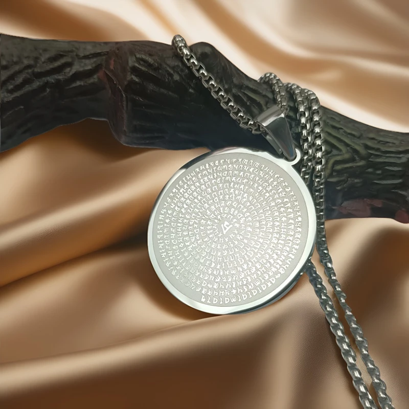 钛钢吊坠 楞严咒吊坠十小佛顶项链钛钢不掉色佩饰随身佛牌链挂件