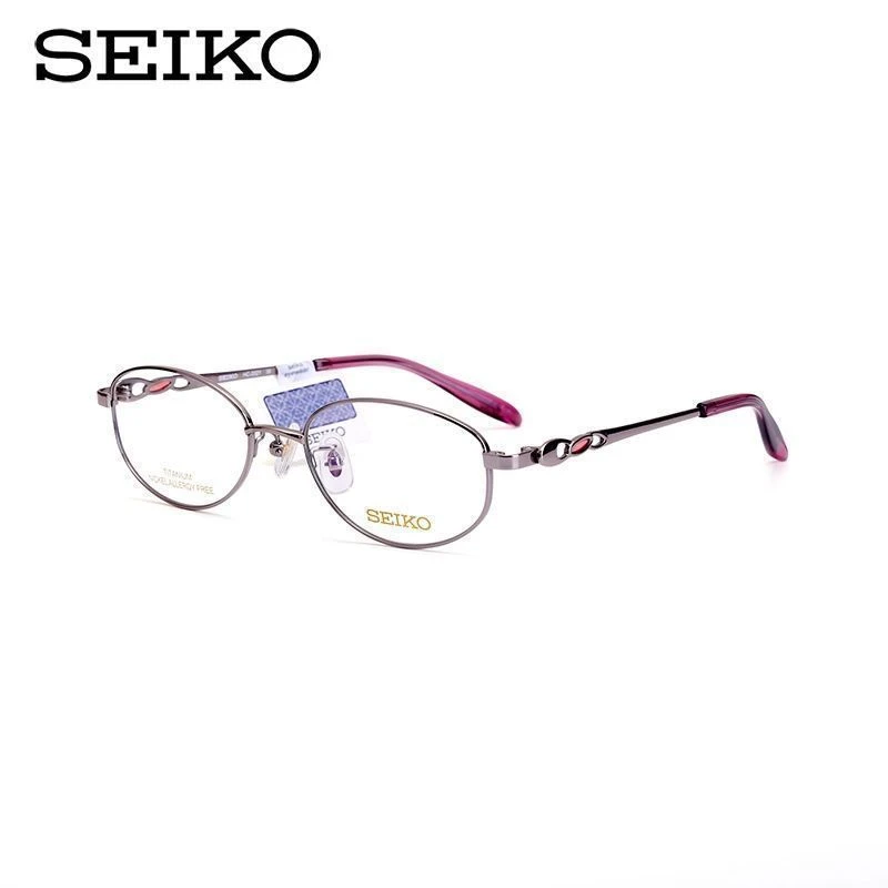 SEIKO精工眼镜经典系列女士全框时尚优雅钛材眼镜框架 HC2021