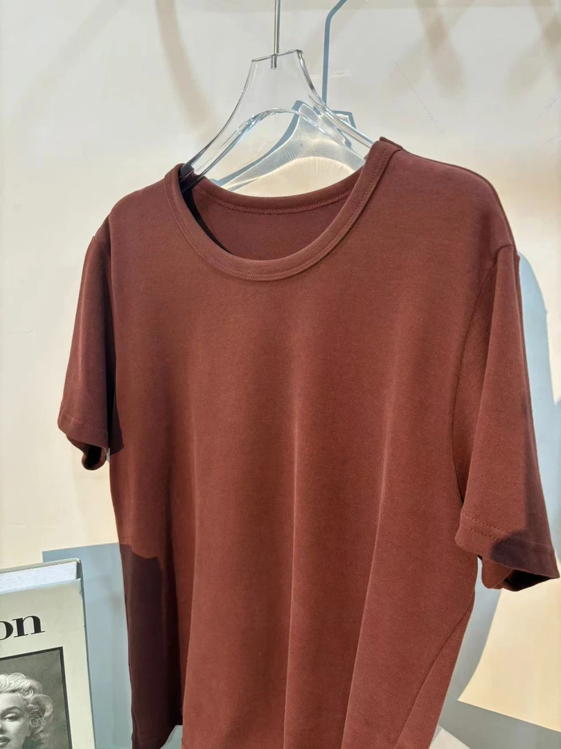 A277云朵棉新款短袖T恤百搭夏季纯色简约圆领韩版