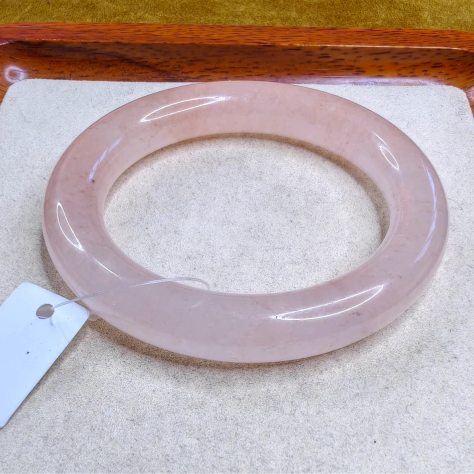 老料无籽小众时尚精品佘太翠纯冰纯透草莓酱少女粉美人镯