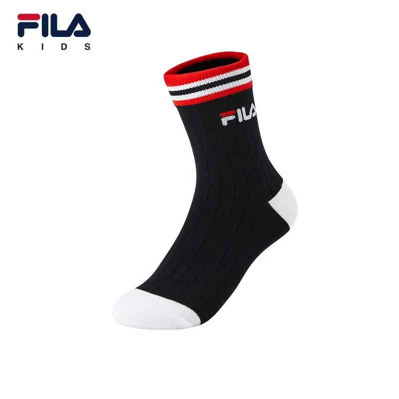 【斐乐儿童】2025年春季运动训练中筒透气幼小童中腰袜K17B341302A