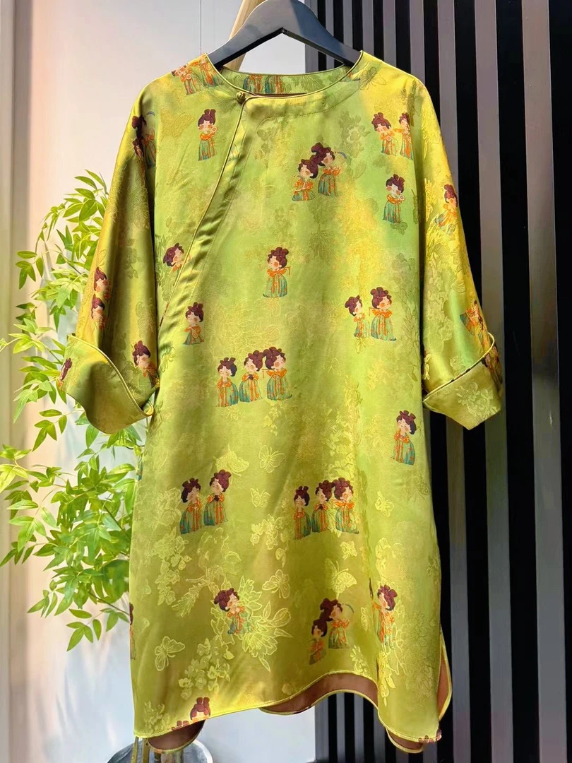 【大唐盛世】新中式夏季重磅香纱复古唐装连衣裙