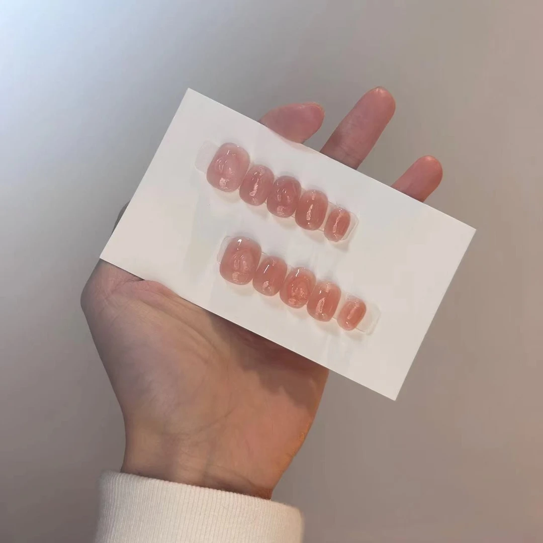 屁桃手工穿戴甲腮红美甲纯欲新款可爱少女温柔