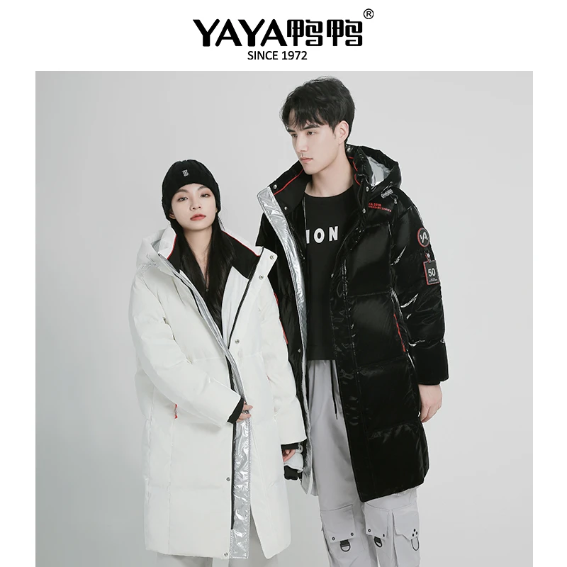 YAYA/鸭鸭【50周年限定款】高货韩版情侣中长款羽绒服YE2B004126A