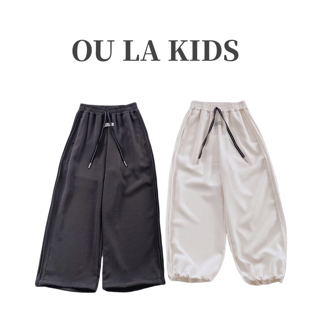 2024夏季新品女童装欧范儿时髦百搭轻薄高品质直筒休闲裤L7262