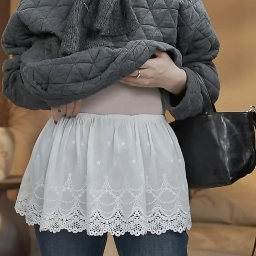 蕾丝小屁帘安全裤秋冬叠穿百搭遮屁股遮胯搭牛仔瑜伽裤叠穿神器
