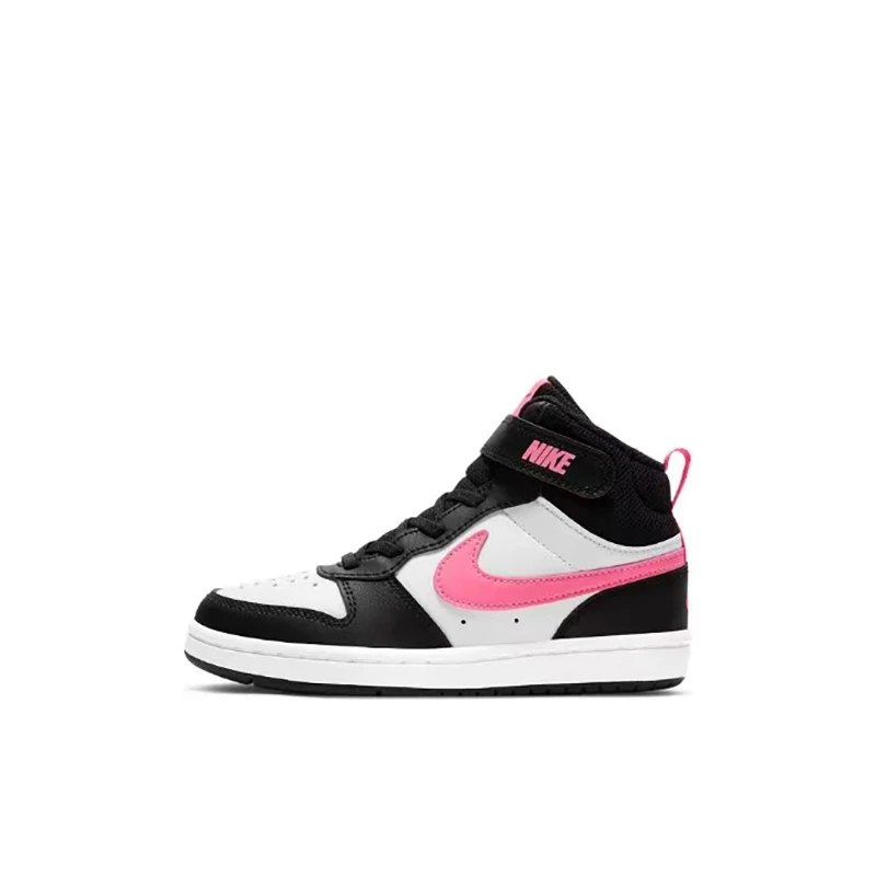 Nike耐克童鞋 COURT 幼童运动鞋魔术贴休闲板鞋 黑粉 CD7783-005
