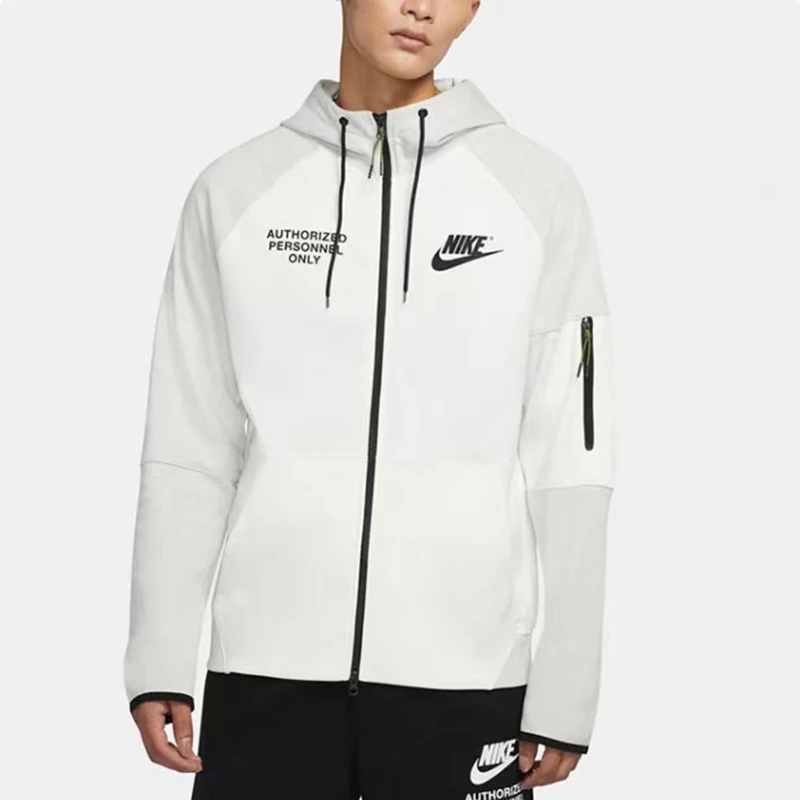 语林专属耐克Nike 大勾印花跑步运动训练连帽夹克外套 DM6549-072