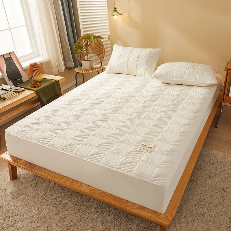 床笠单件夹棉加厚席梦思床垫纯棉保护套定制防滑床罩全包防尘罩套