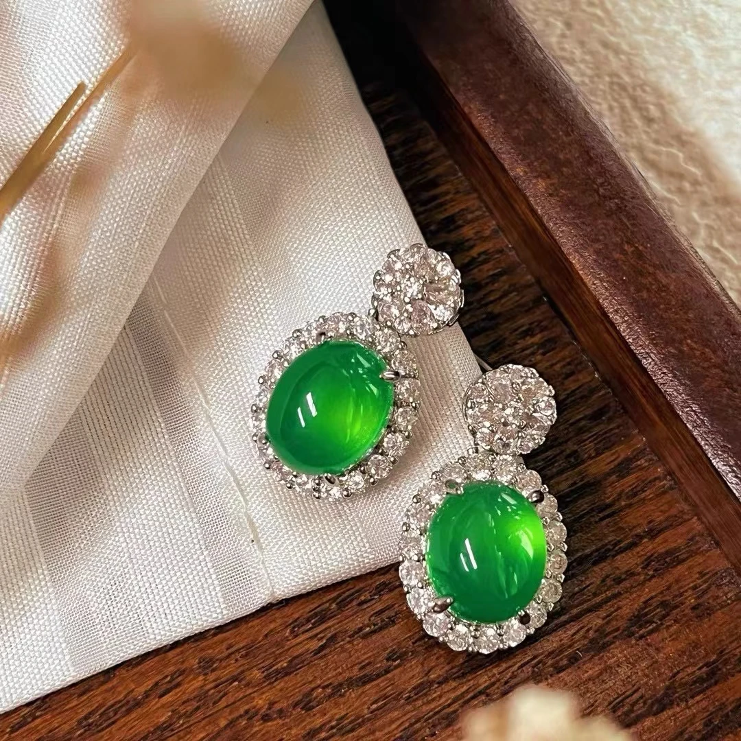 新中式绿色精致时尚气质百搭饰品S0119