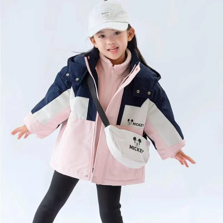 772拼色系，男女童秋冬装洋气三合一冲锋衣