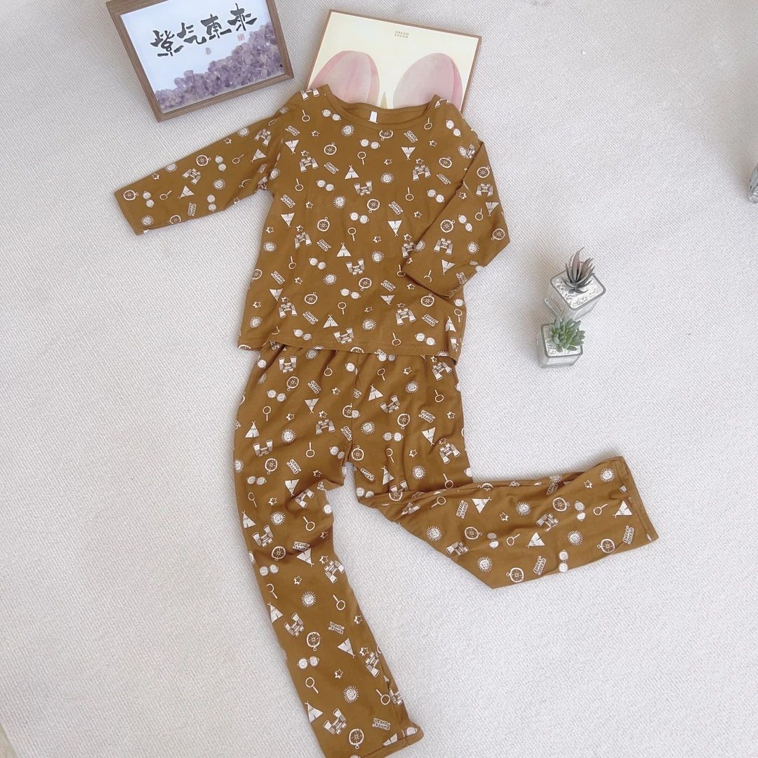 101男宝印花居家服套装