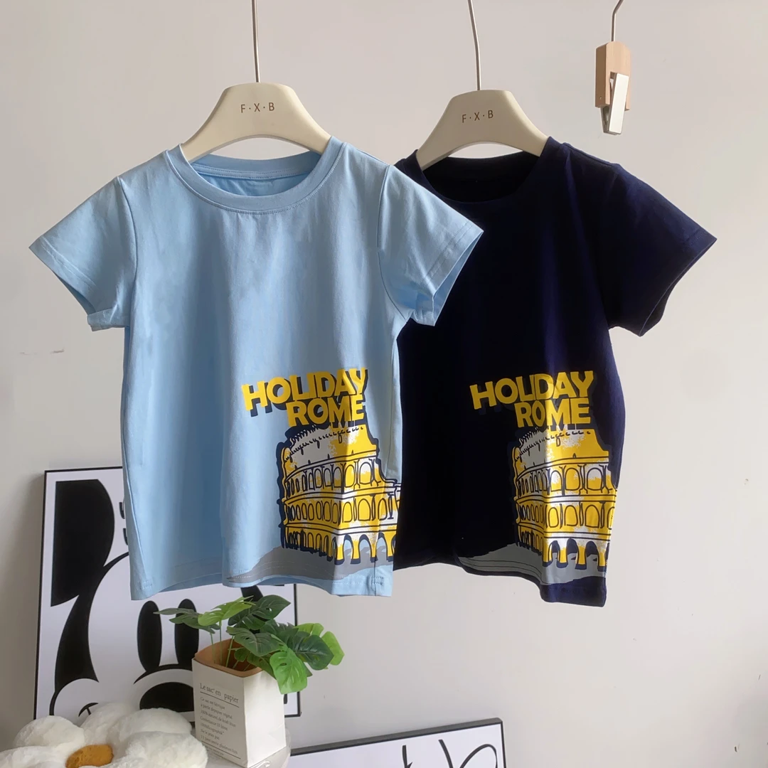 730男童夏季潮流短袖字母T恤