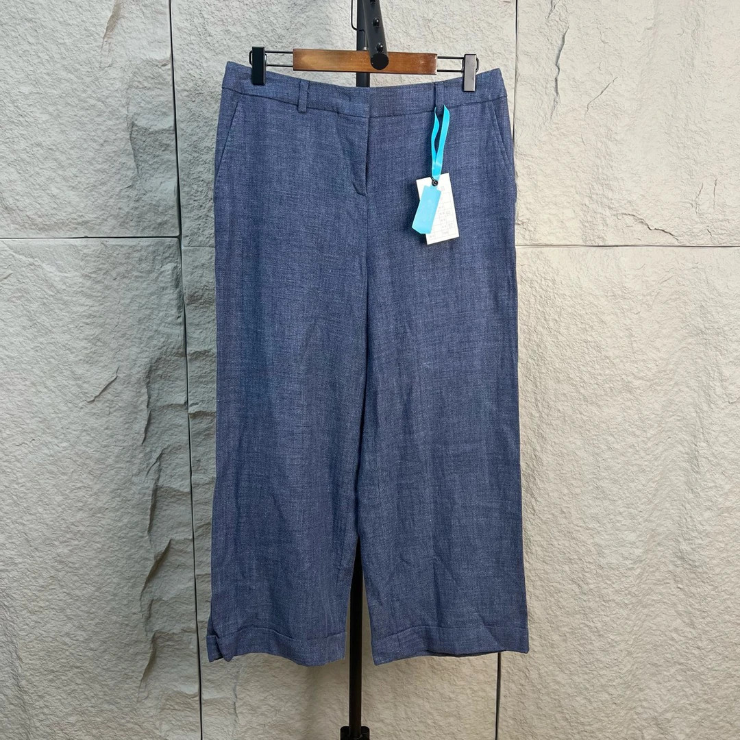 99新 MaxMara 藏青色休闲西裤 38码 ys000460