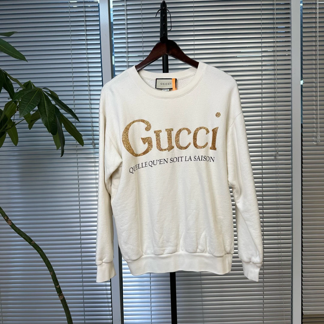 古驰/Gucci 烫金logo卫衣/S码/CL00149