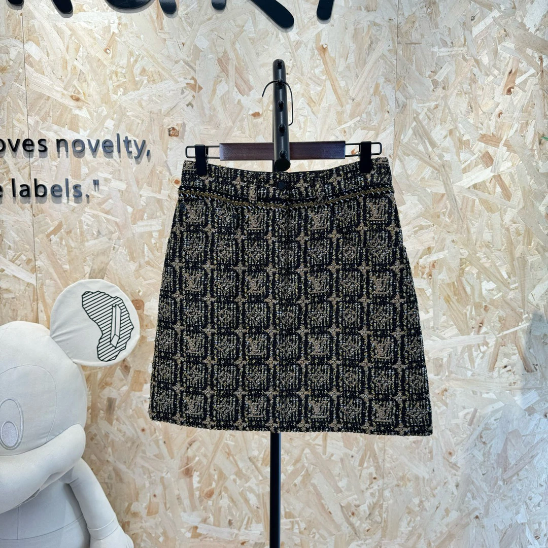 路易威登 lv 经典毛呢logo半身裙 /99新/cl00206