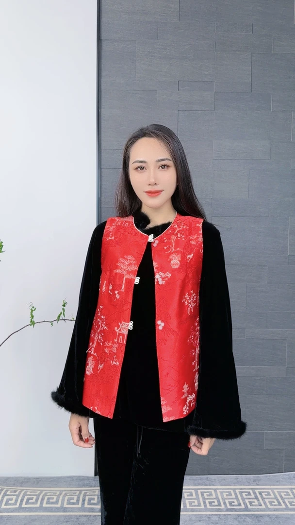 茜茜礼 孤品高端轻奢国风中式气质提花上衣（409-499）