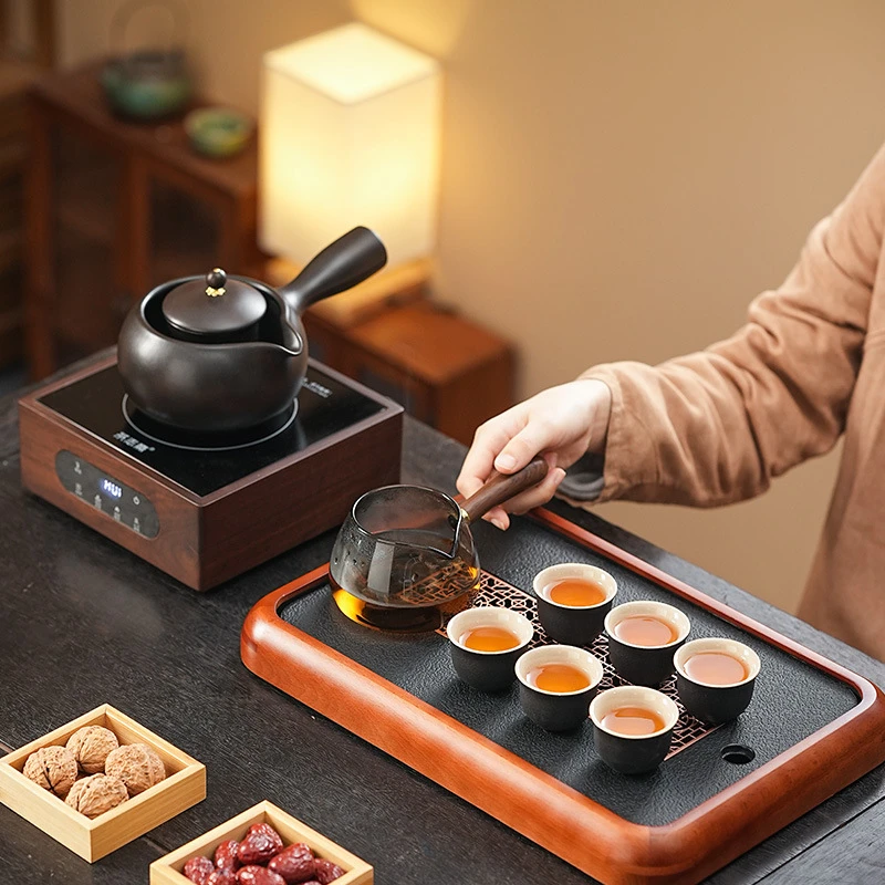 电陶炉煮茶器一整套装家用侧把煮茶壶带茶盘公司商务伴手礼乔迁