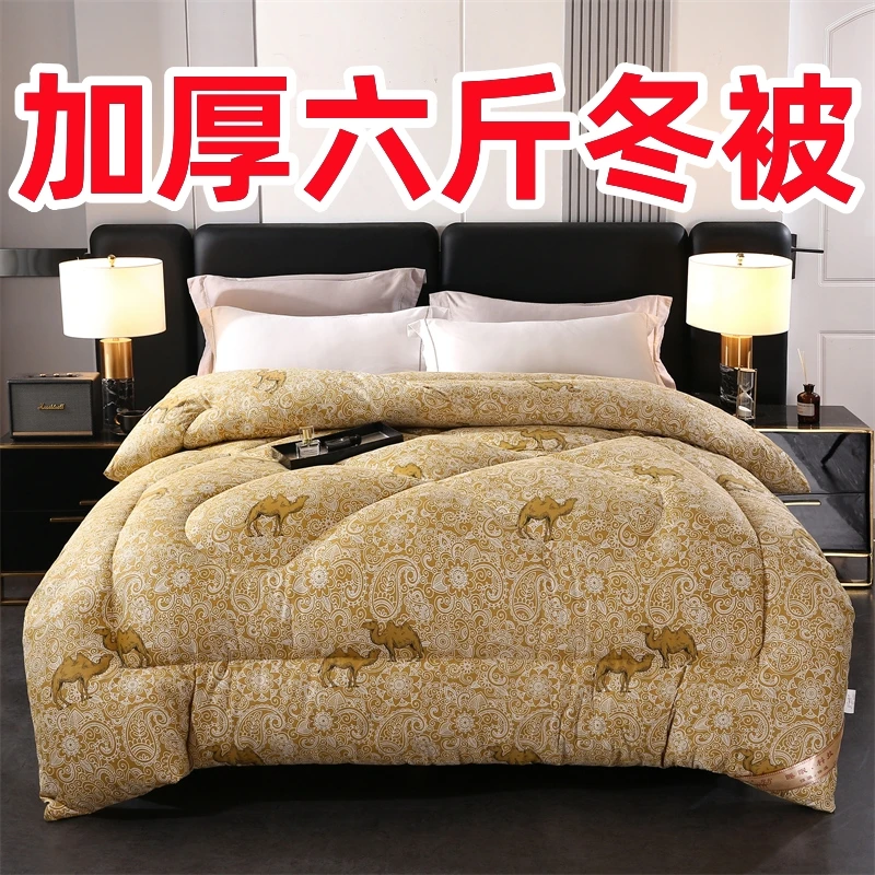【超保暖】加厚保暖驼绒被家用200x230cm约6斤双人冬天棉被
