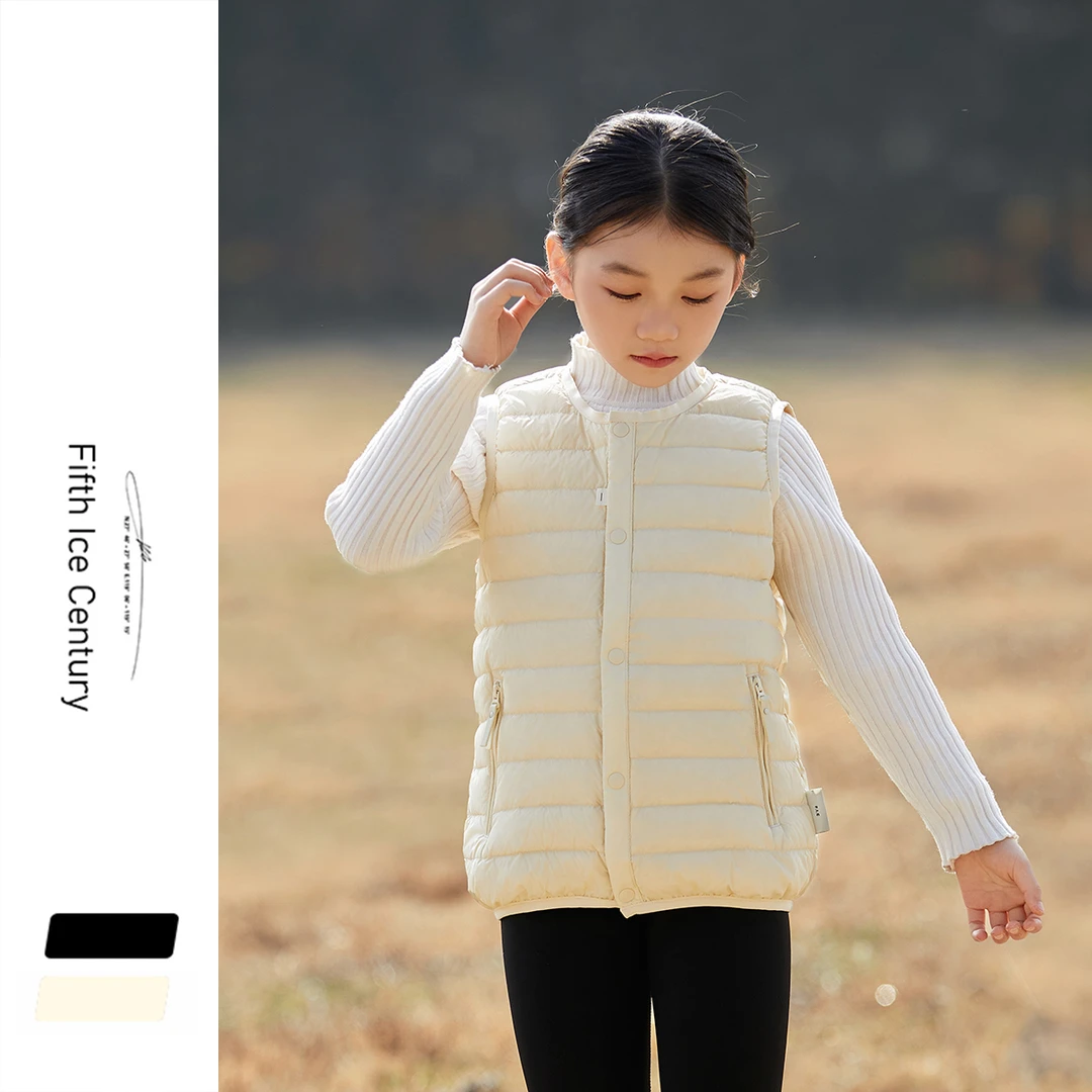 朱先生FIC【暖芯羽绒马甲儿童款】恒温保暖防风抗寒舒适百搭轻薄
