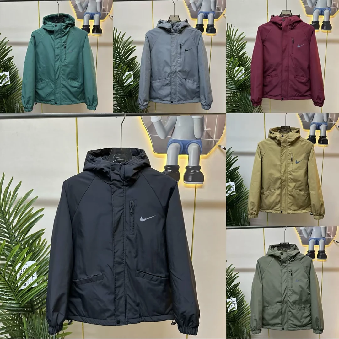 新款连帽纯色百搭休闲时尚薄棉棉衣9976