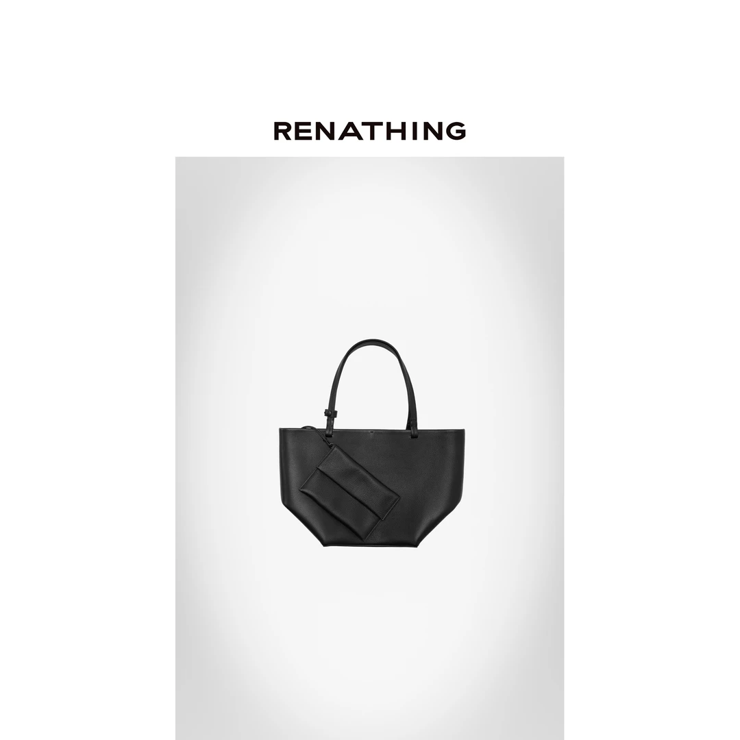 【RENATHING】简约皮革单肩托特包