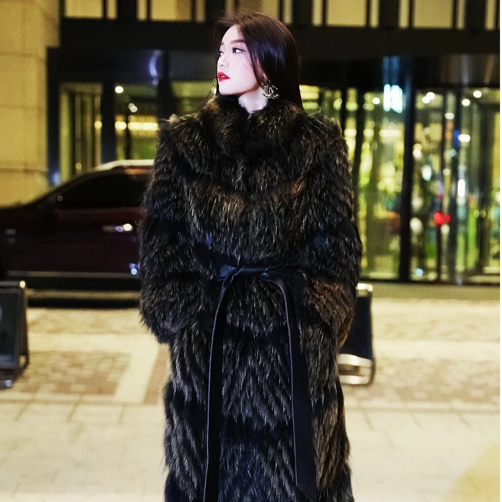 薇薇安原创【流光世家】金岛貉子毛秋冬皮草外套-v03623ym 瑶瑶