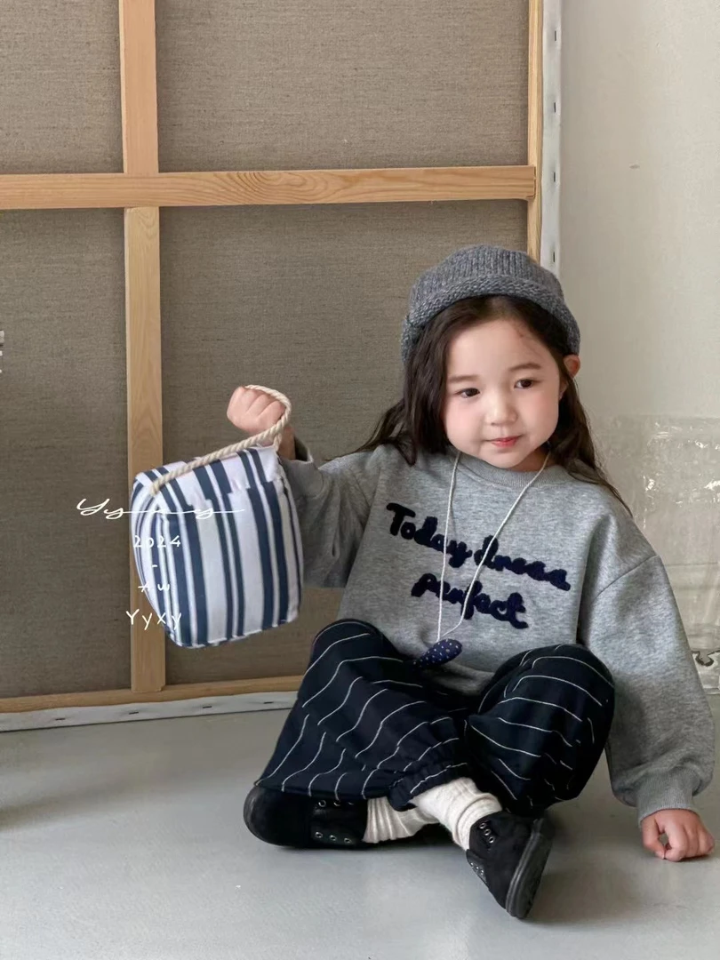 AA61~呦呦小伊~条纹灯笼休闲裤82063