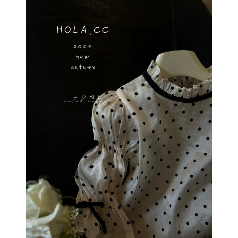 HC~波点植绒衬衫8319