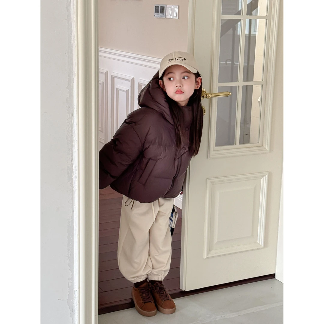 B.O~韩版休闲女童羽绒服7120