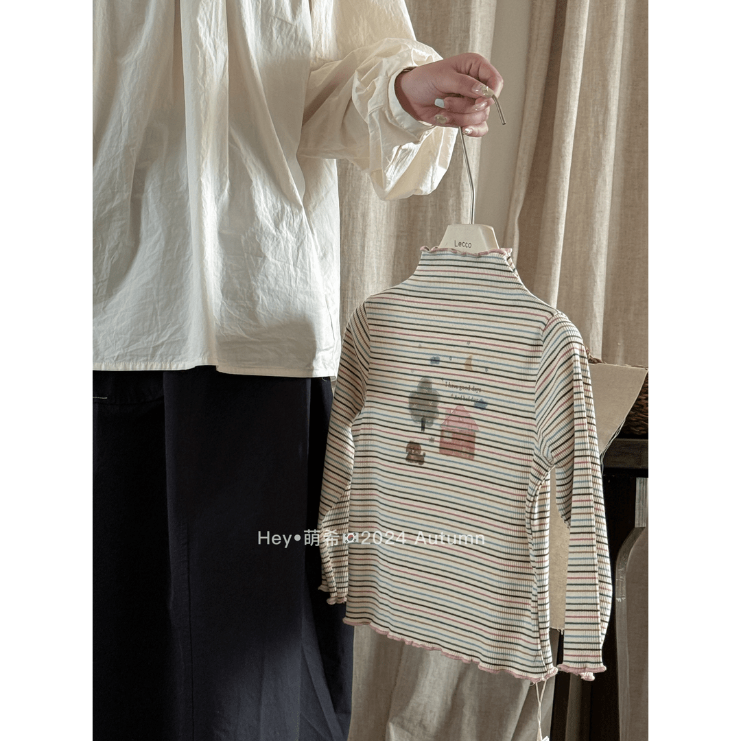 MX~韩版条纹T恤M256