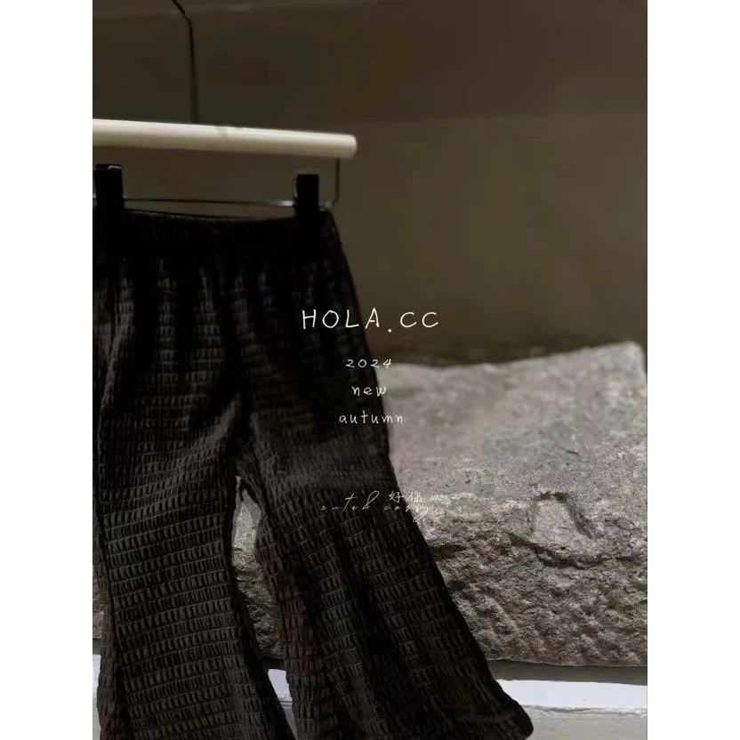 AA38~弹力丝绒喇叭裤8362