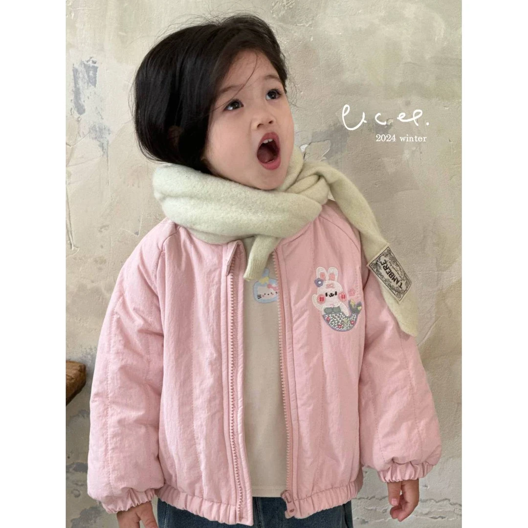 釉兮~刺绣五角星小兔棉外套K1880