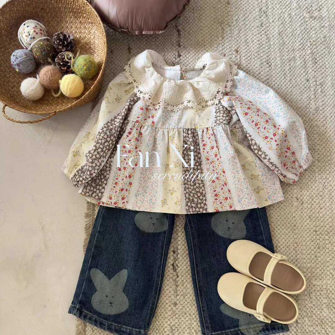 AA56~JJFX~拼布碎花娃娃衫880255