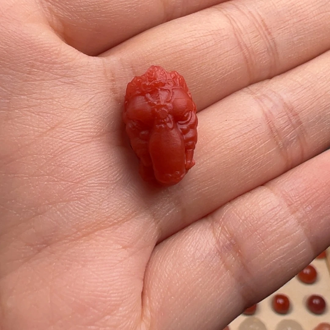 【闪购商品】南红玛瑙珠宝奇石未镶嵌春*象神头