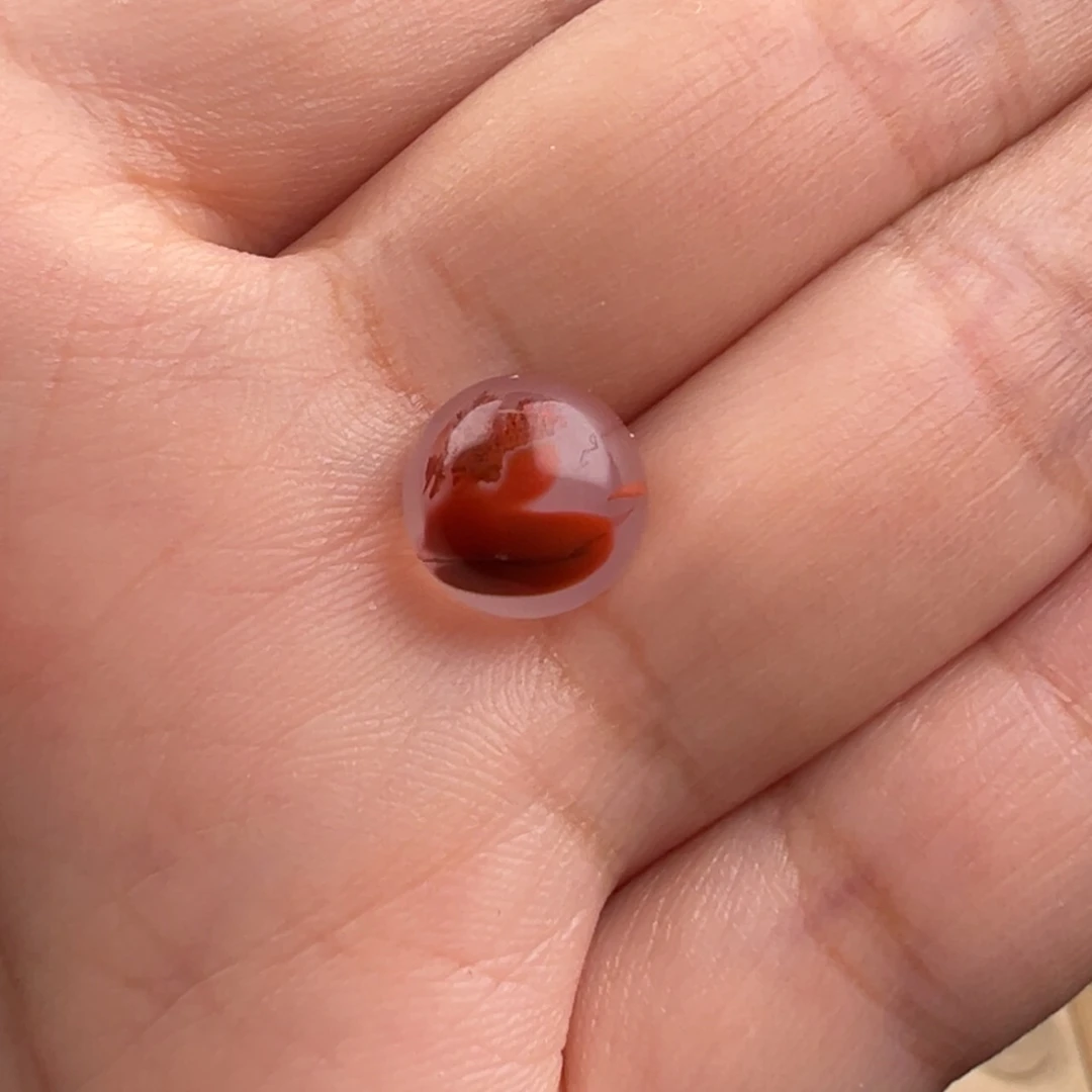 【闪购商品】玛瑙/玉髓珠宝奇石未镶嵌何*胖冰飘圆珠