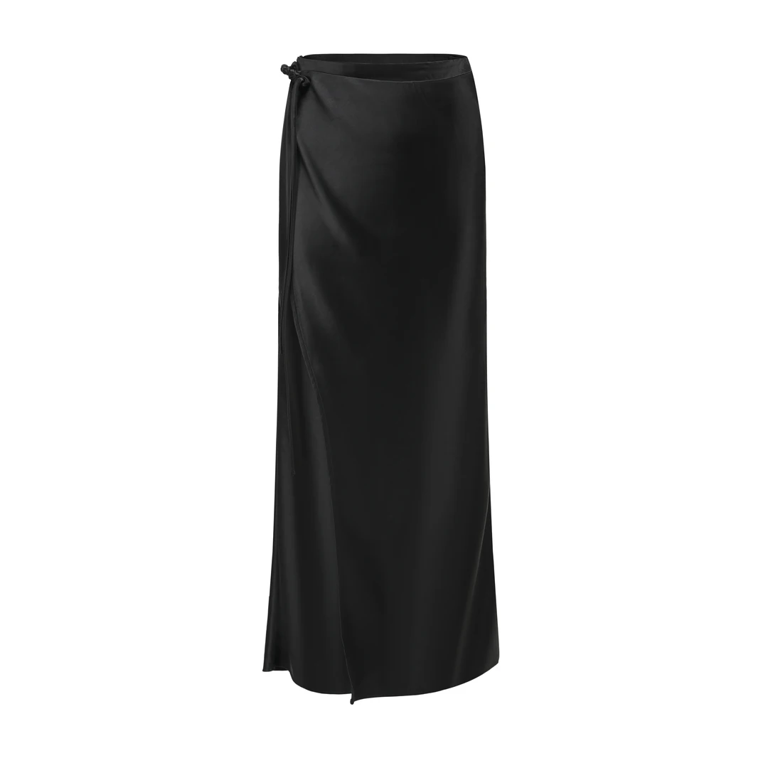 LA MAISON JADE 手工盘扣围裹式鱼尾半裙